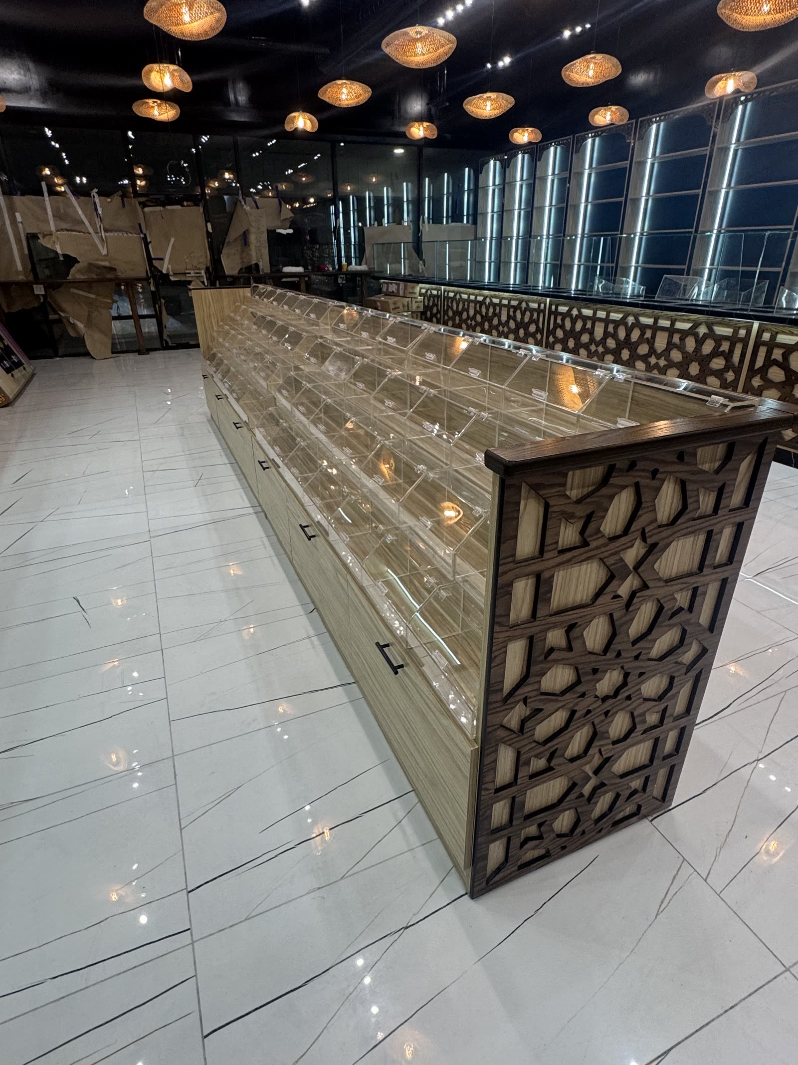 Acrylic Bin Display Counter